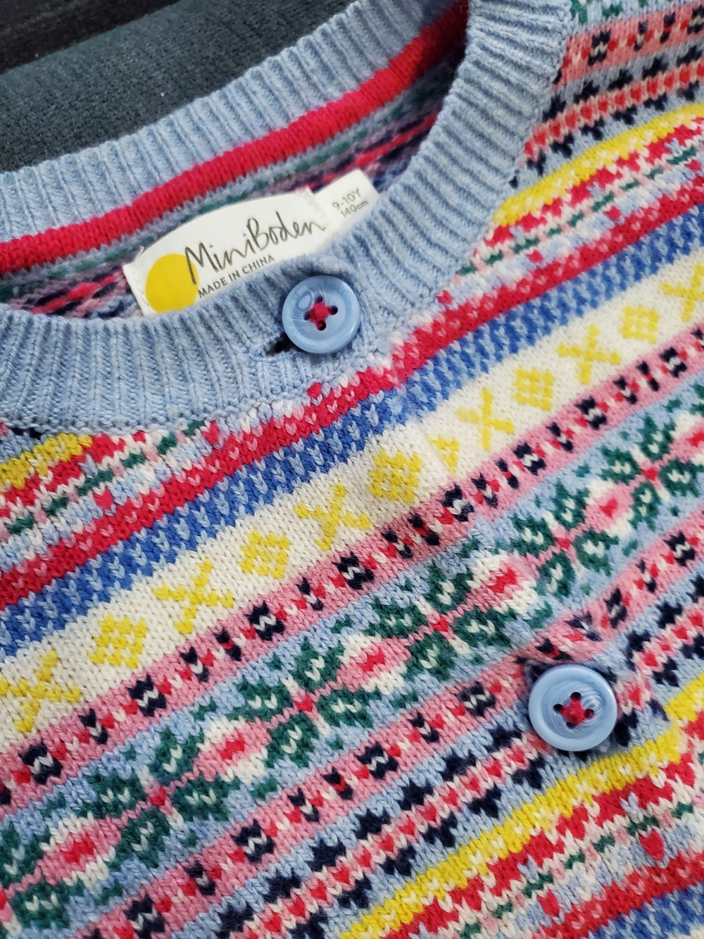Mini Boden Fair Isle Cardigan 9-10 - Picture 2 of 4